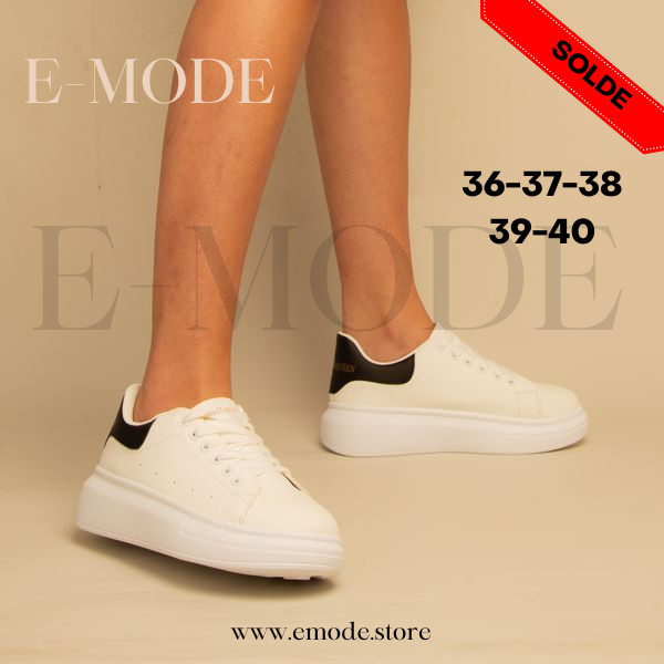Baskets Blache et Noir - Ref-0525