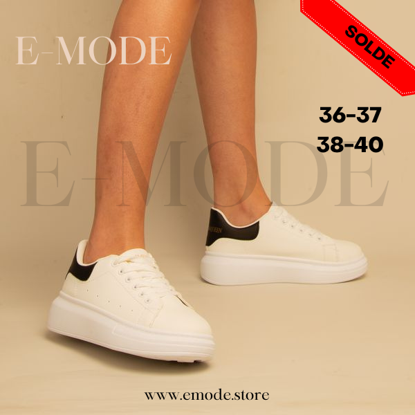 Baskets Blache et Noir - Ref-0525