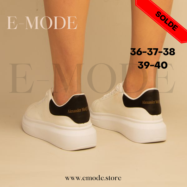 Baskets Blache et Noir - Ref-0525