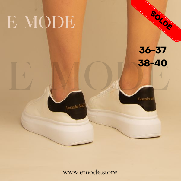 Baskets Blache et Noir - Ref-0525
