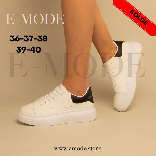 Baskets Blache et Noir - Ref-0525