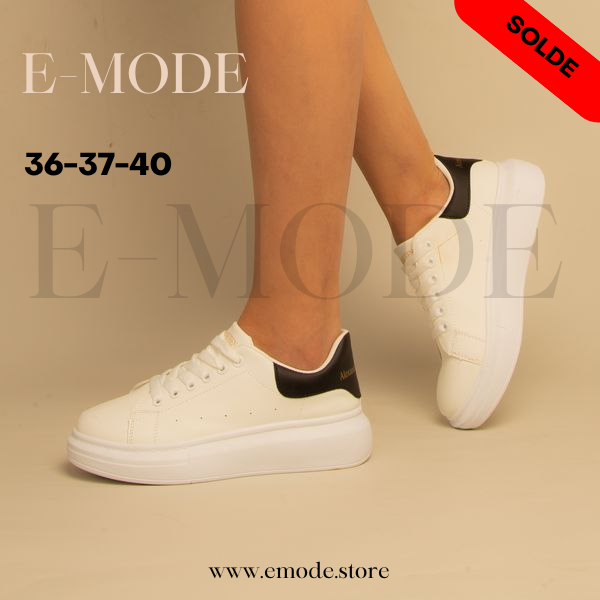 Baskets Blache et Noir - Ref-0525