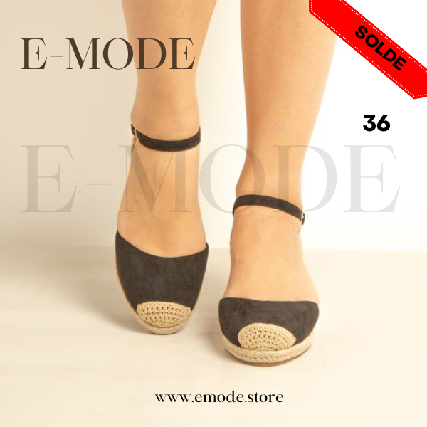 Sandale demi talon Noir / REF-0586