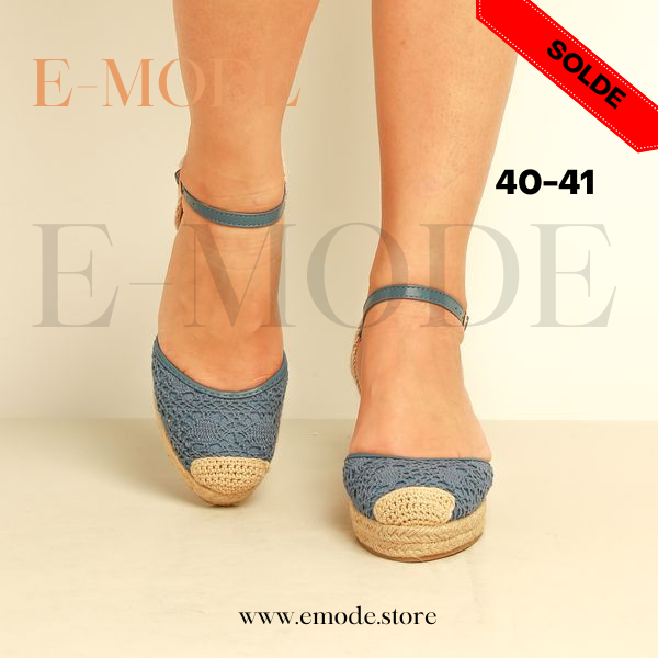 Sandale talon Haut Bleu / REF-0594