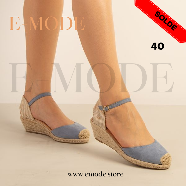 Sandale demi talon Bleu / REF-0604