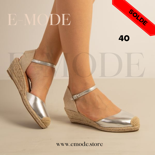 Sandale demi talon Silver / REF-0605