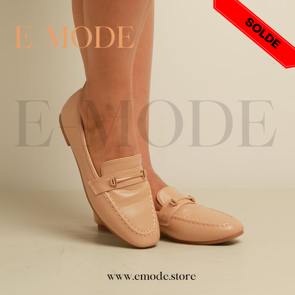Mocassin-Simili cuir-Marron khaki-REF-0651