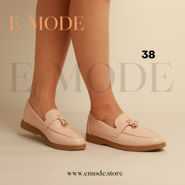 Mocassin-Simili cuir-Beige Ref-0692
