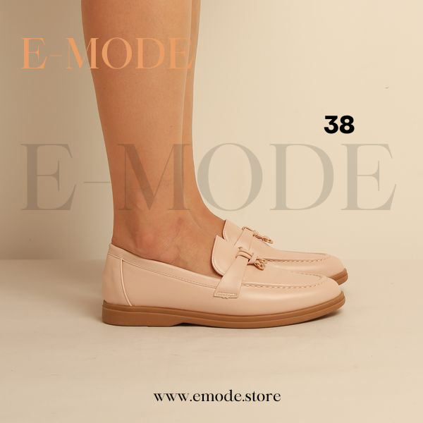 Mocassin-Simili cuir-Beige Ref-0692