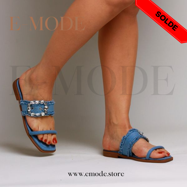 Mules bleu jean / REF-0733