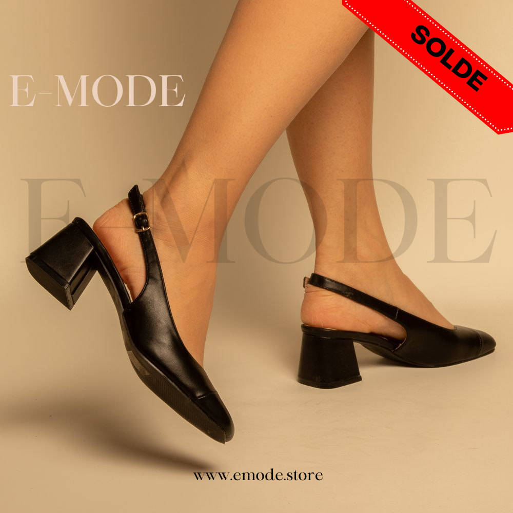 Escarpins Slingback- Noir / REF-0811