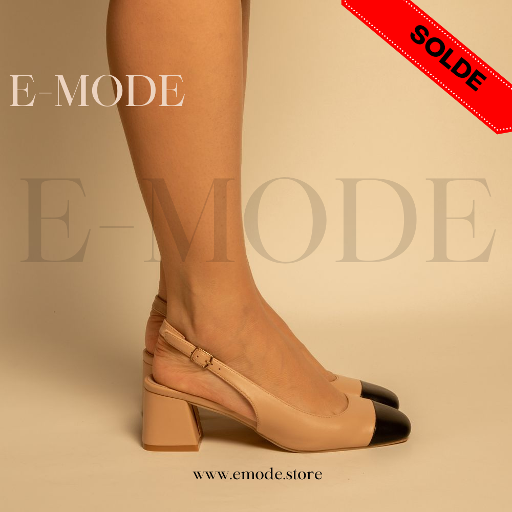 Escarpins Slingback- Beige / REF-0812