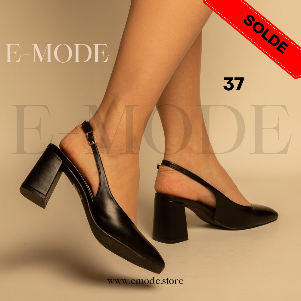 Escarpins Slingback- Noir / REF-0813
