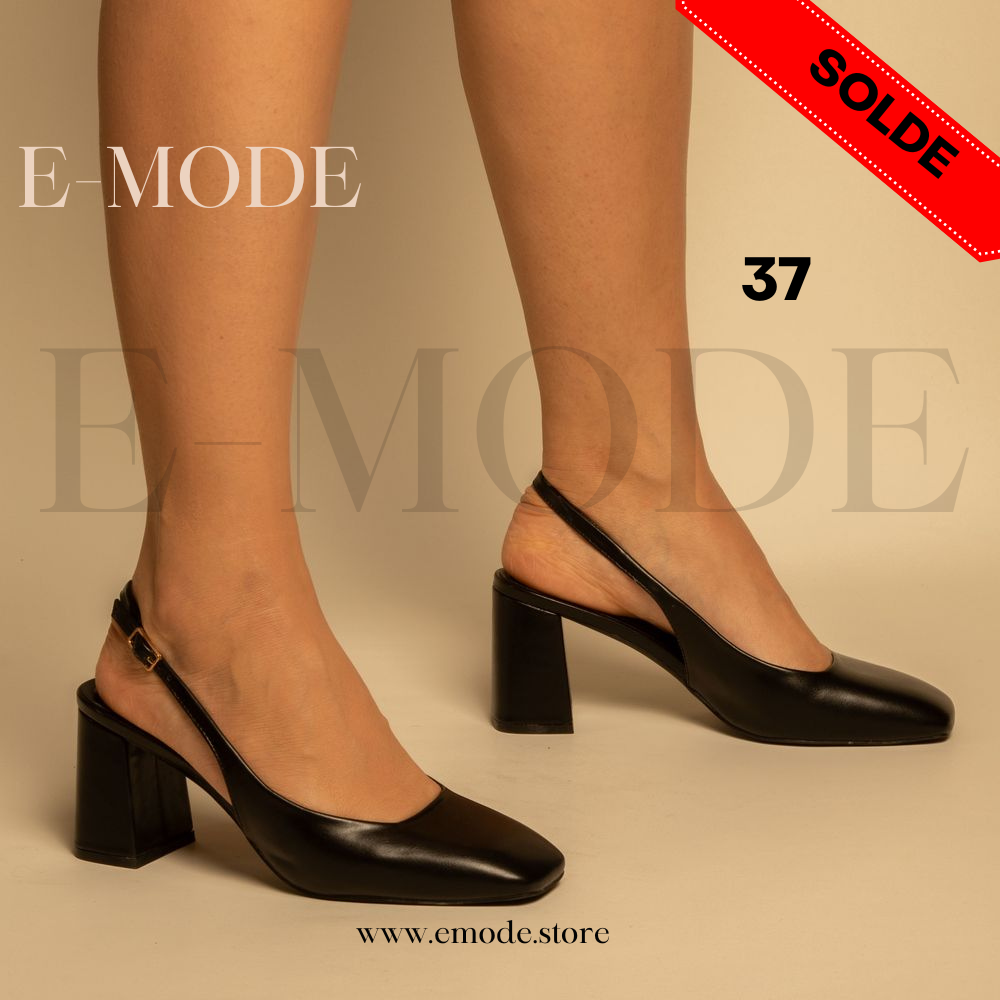Escarpins Slingback- Noir / REF-0813