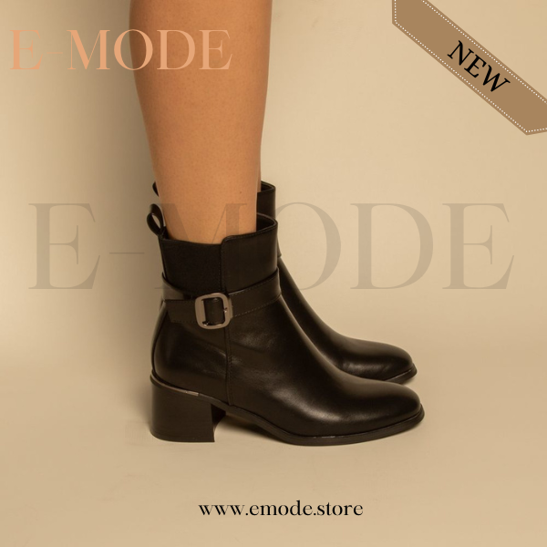Bottines - Simili cuir - Noir- REF-0821