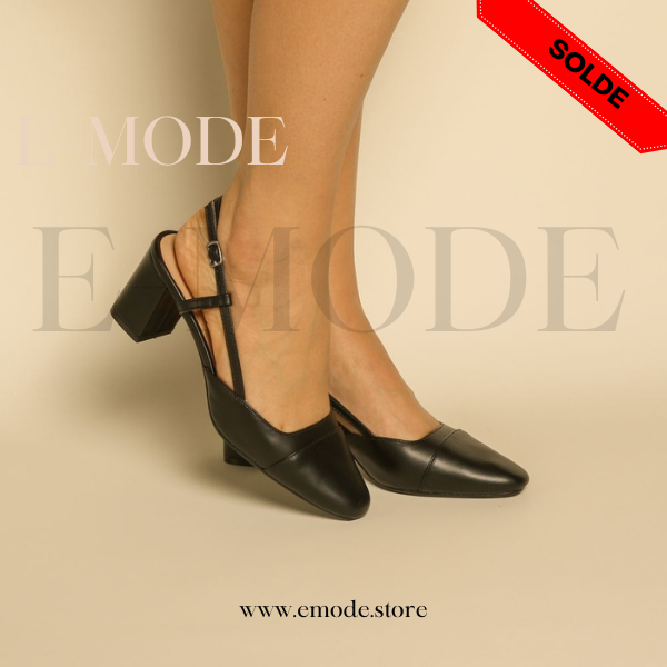 Escarpins - Simili Cuir - Noir / REF-0842