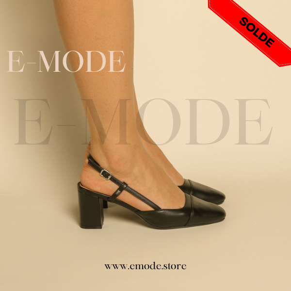Escarpins - Simili Cuir - Noir / REF-0842