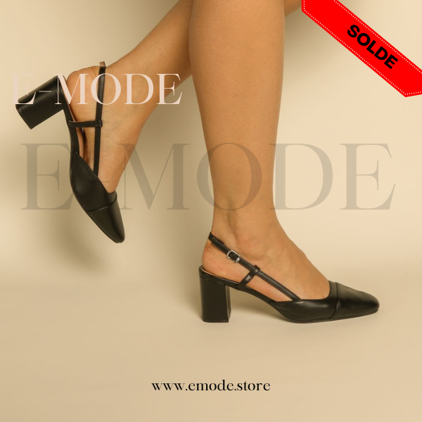 Escarpins - Simili Cuir - Noir / REF-0842