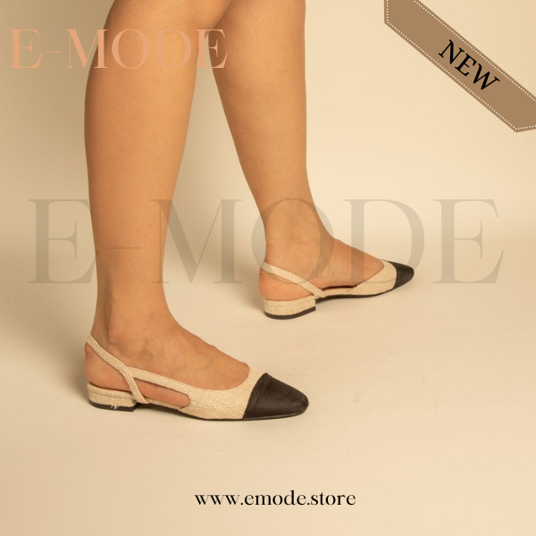 Escarpins Beige Noir / REF-0866