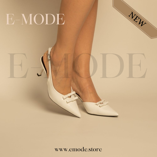 Escarpins slingback Blanc / REF-0868