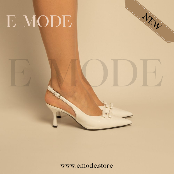 Escarpins slingback Blanc / REF-0868