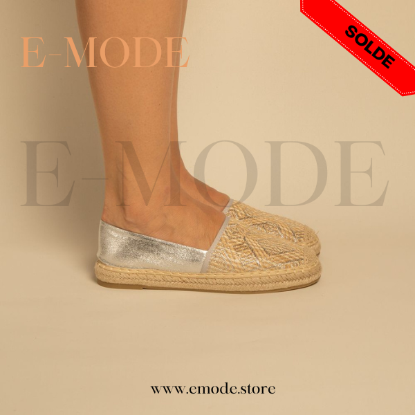 Espadrilles Chic Beige Argenté / REF 0872