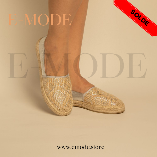 Espadrilles Chic Beige Argenté / REF 0872