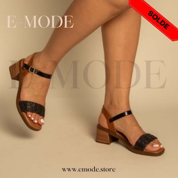 Sandales a Talons Noir / REF-0875