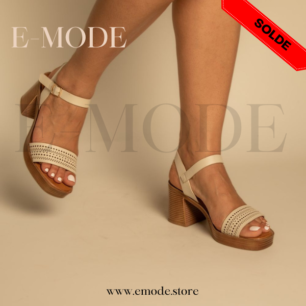 Sandales a Talons Beige / REF-0877