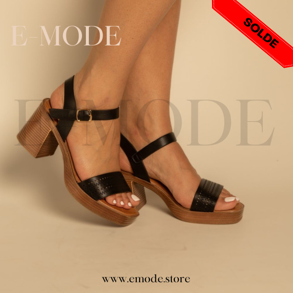Sandales a Talons Noir / REF-0878