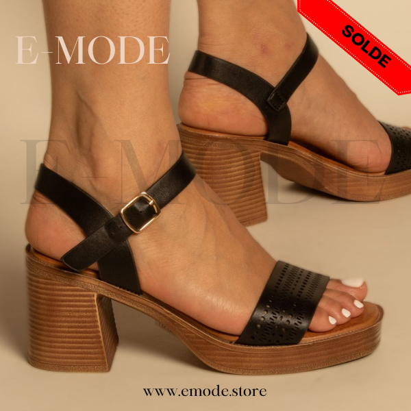 Sandales a Talons Noir / REF-0878