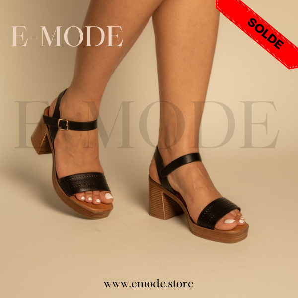 Sandales a Talons Noir / REF-0878
