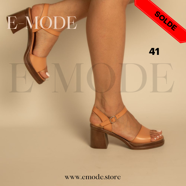 Sandale a Talon Beige / REF-0882