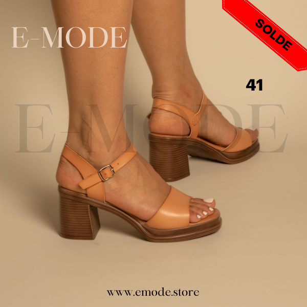 Sandale a Talon Beige / REF-0882
