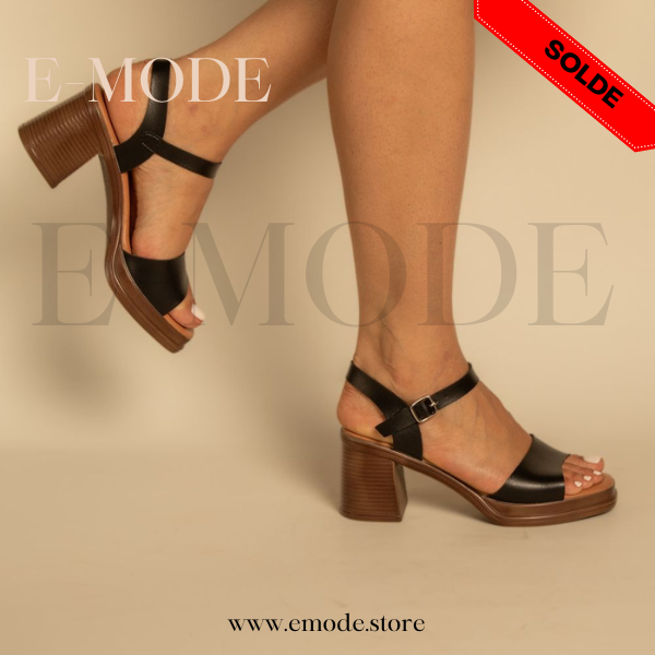 Sandale a Talon Noir / REF-0884
