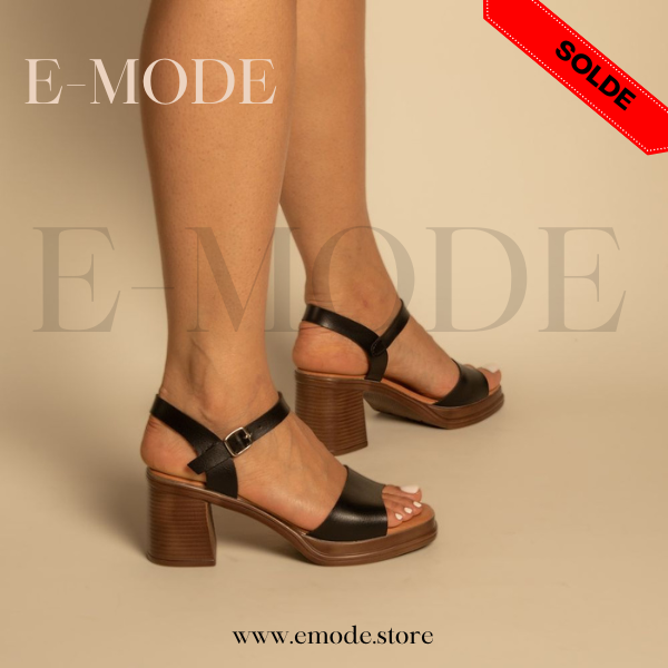 Sandale a Talon Noir / REF-0884