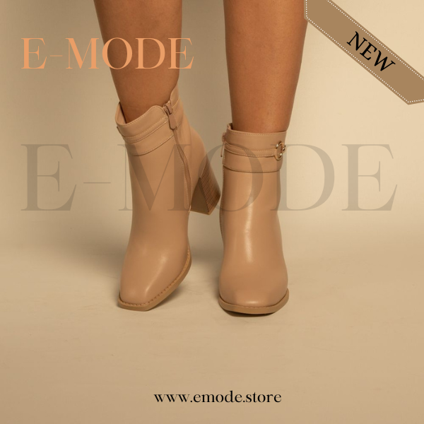 Bottines a Talons avec boucle Beige Khaki REF-0892