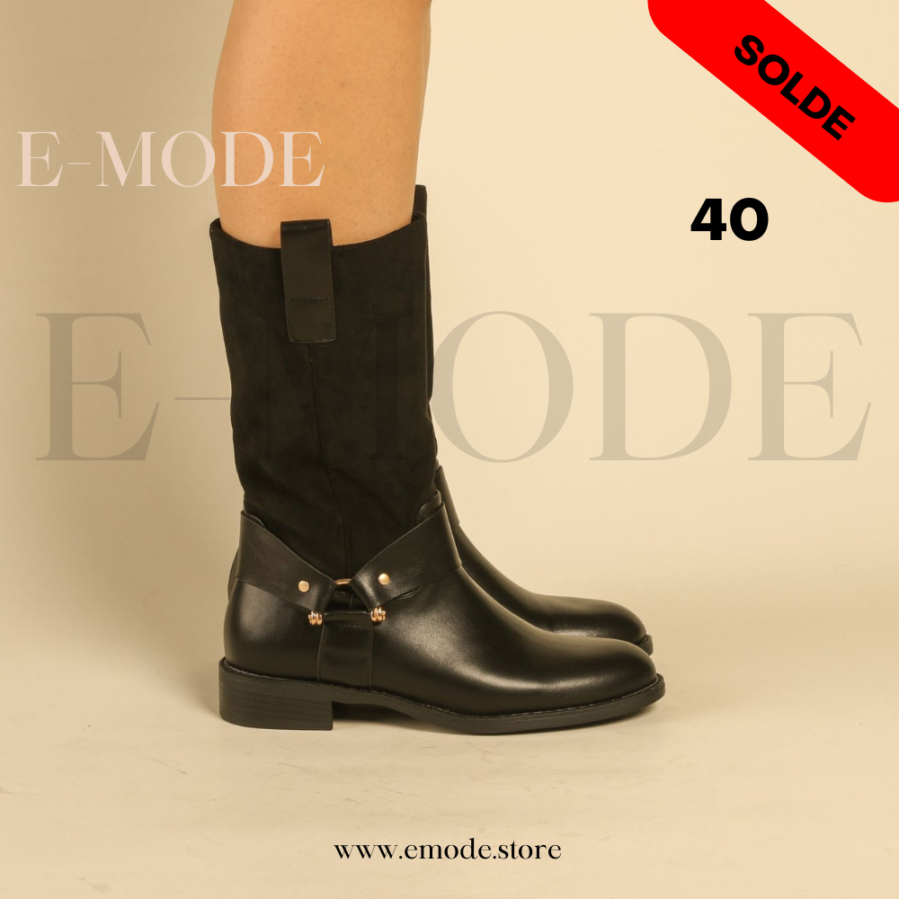 Bottines a talons Noir REF-0917
