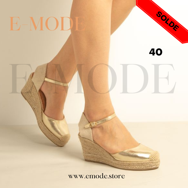 Sandale talon Haut Dorée / REF-0590