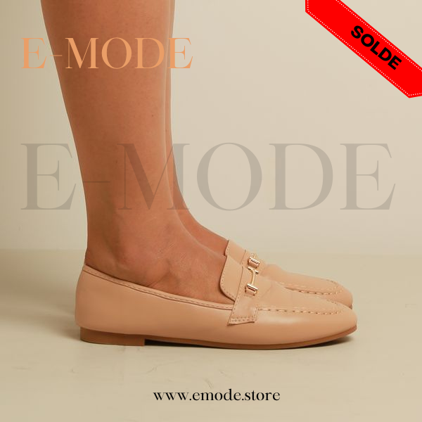 Mocassin-Simili cuir-Marron khaki-REF-0651