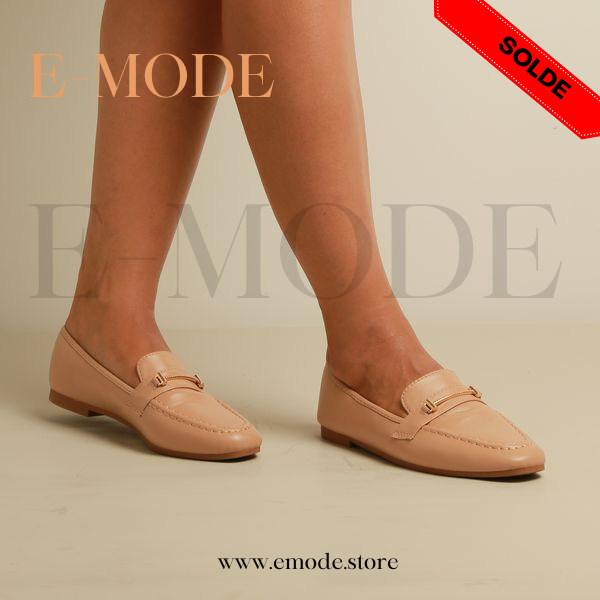 Mocassin-Simili cuir-Marron khaki-REF-0651