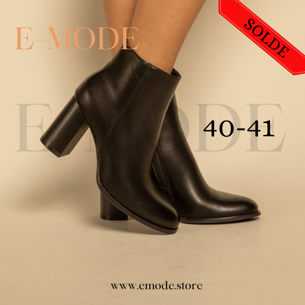 Bottines a Talons Noir REF-0891