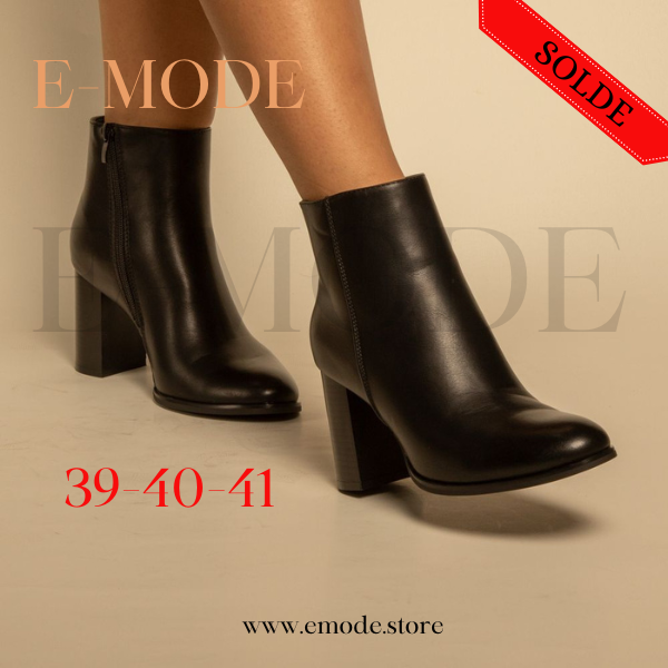 Bottines a Talons Noir REF-0891