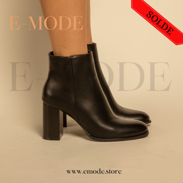 Bottines a Talons Noir REF-0891