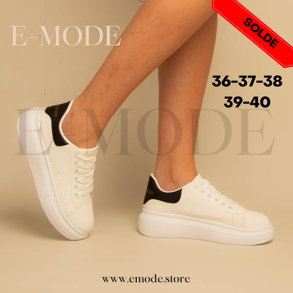 Baskets Blache et Noir - Ref-0525