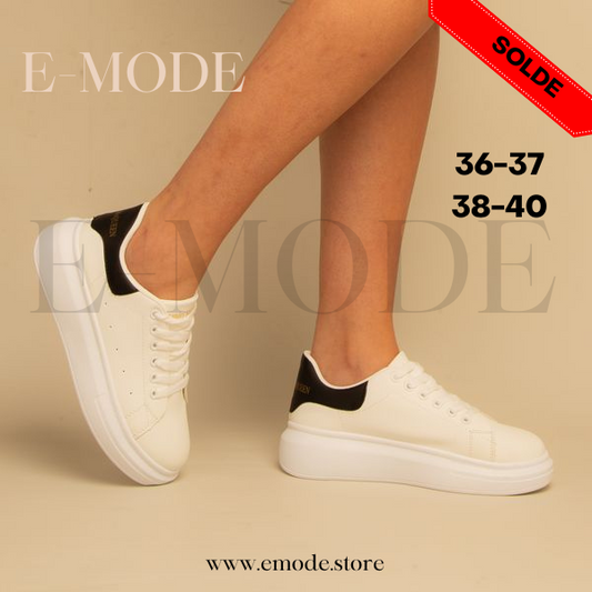 Baskets Blache et Noir - Ref-0525