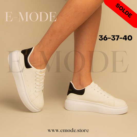Baskets Blache et Noir - Ref-0525