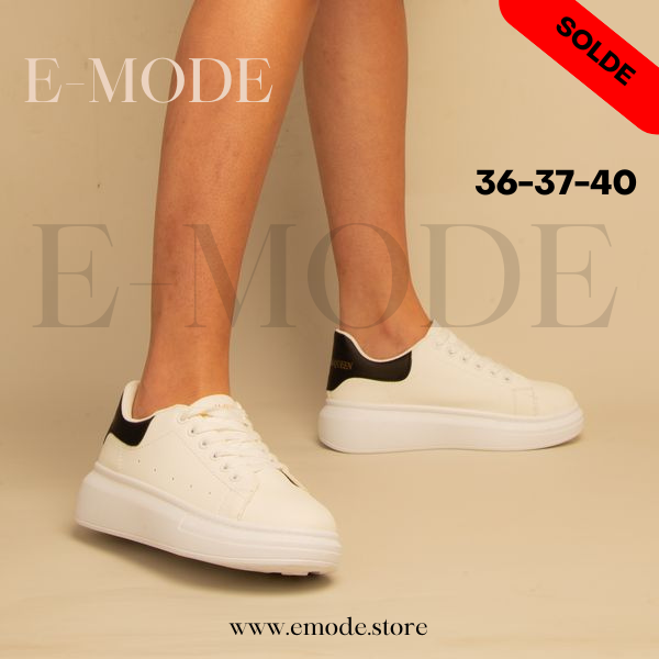 Baskets Blache et Noir - Ref-0525