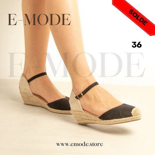 Sandale demi talon Noir / REF-0586