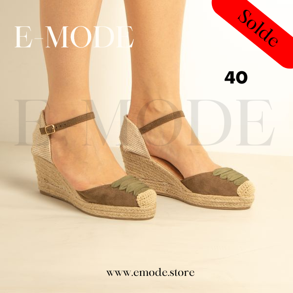 Sandale talon Haut verte / REF-0587